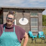 Portrait of Marea, artisan and owner of Freba Pottery in SK, Canada